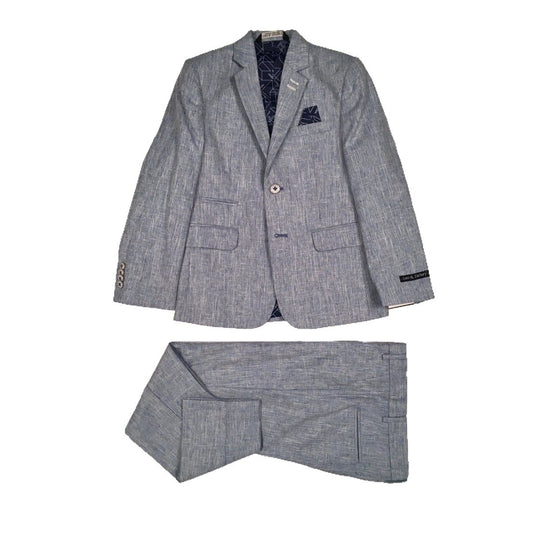 Leo & Zachary Chambray Blue Suit Suits (Boys) Leo & Zachary 