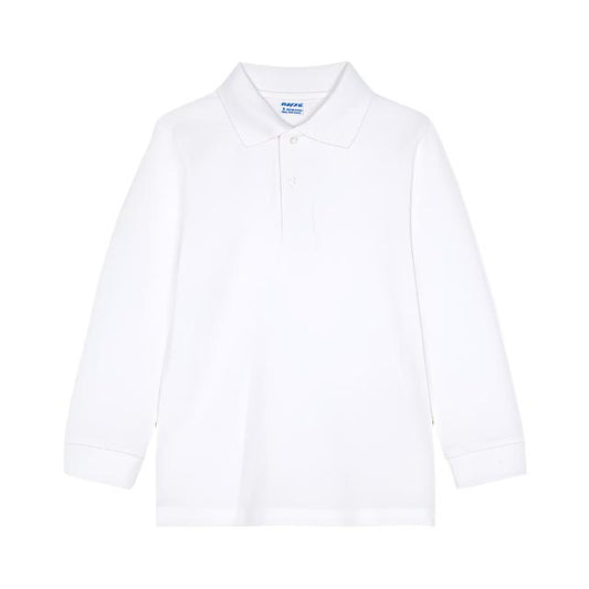 Mayoral Mini Basic L/S Polo_ White 30190-1