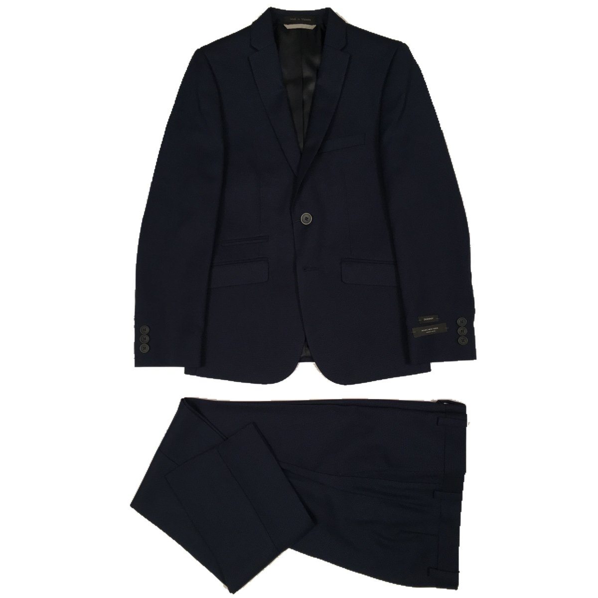 Marc New York Boys Skinny Tic Blue Suit W0511 - NorthBoys
