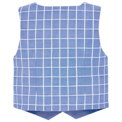 Mayoral Baby Dressy Blue or Navy Linen Vest 1313-Mayoral-NorthBoys