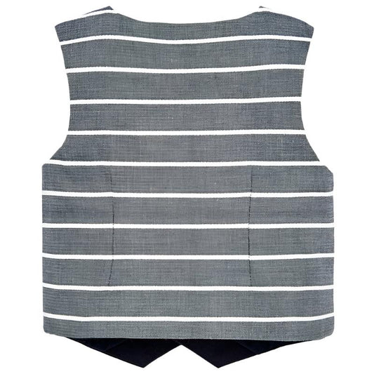Mayoral Baby Dressy Blue or Navy Linen Vest 1313-Mayoral-NorthBoys