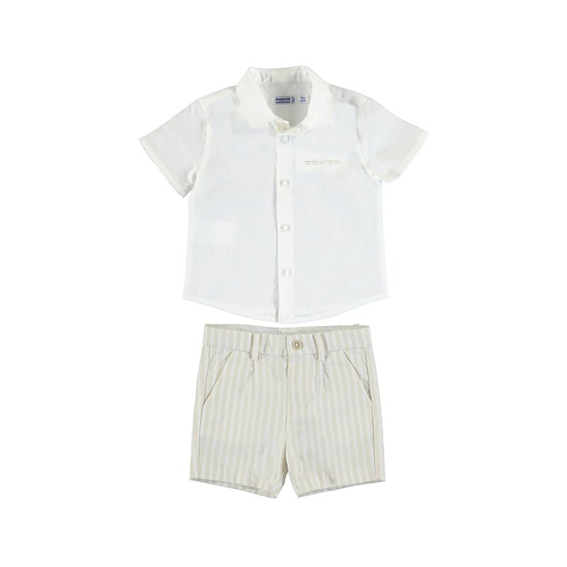 Mayoral Baby Shorts and Dress Shirt Set_ Jute 1232 - 22 - NorthBoys