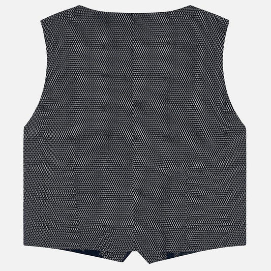 Mayoral Mini Tailored Navy Linen Vest 3310-Mayoral-NorthBoys