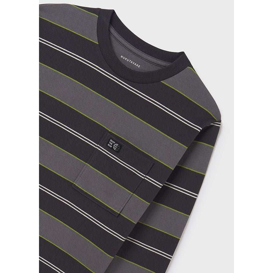Nukutavake L/S Striped Shirt _Grey 7013 - 15 - NorthBoys