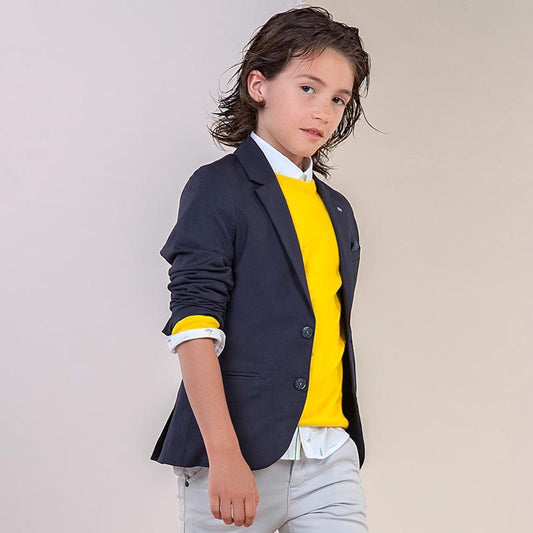 Nukutavake Navy or Printed Linen Blazer 6421 Sports Jackets Mayoral 