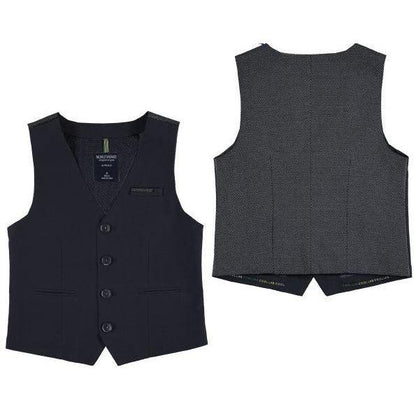 Nukutavake Tailored Navy Linen Vest 6306 Vests Mayoral 