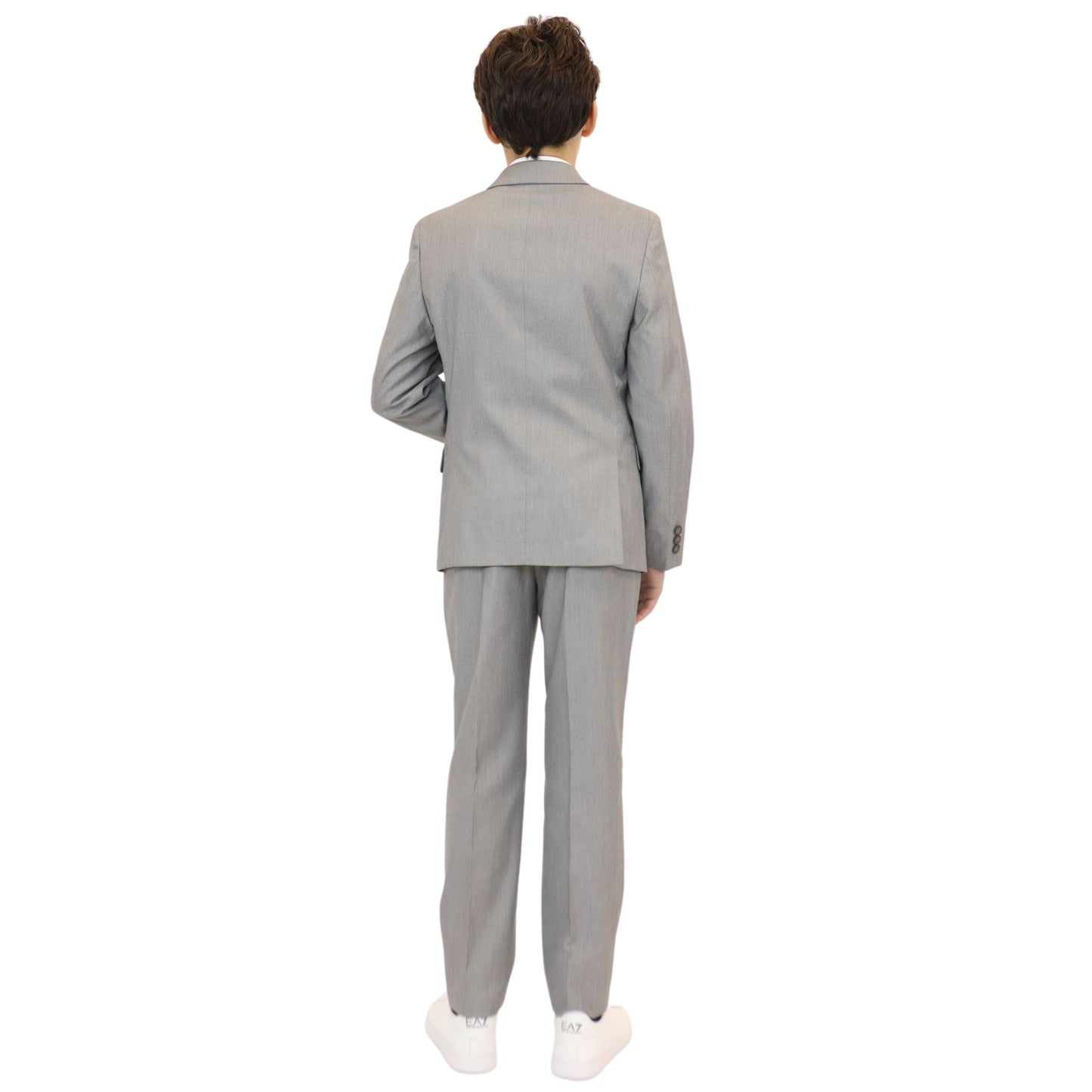 Marc New York Boys Skinny Light Grey Sharkskin Suit