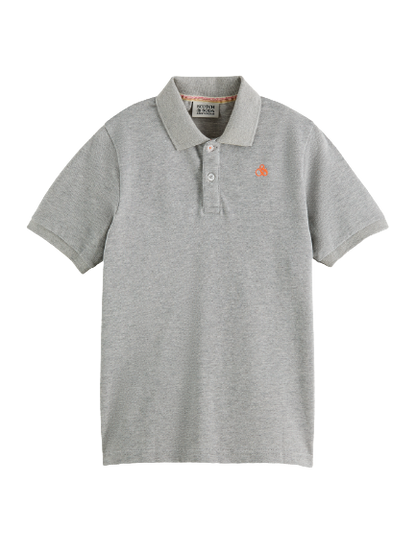 Scotch & Soda Boys Classic S/S Polo _Grey 173175-0606