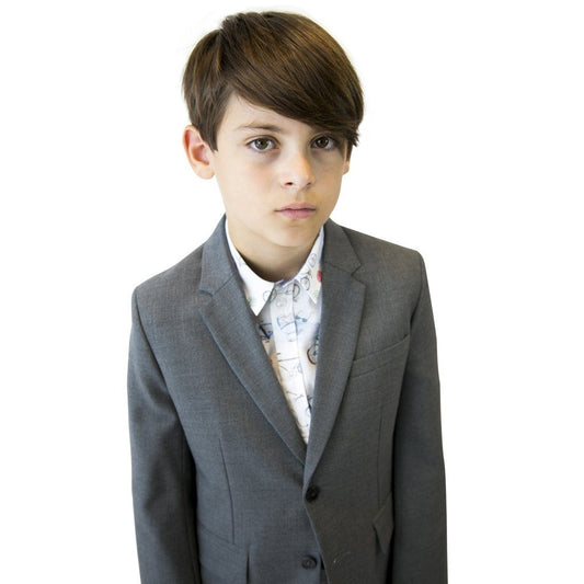 Paul Smith Jr Perfect Grey Wool Suit 5K39512-83 Suits (Boys) Paul Smith Jr 