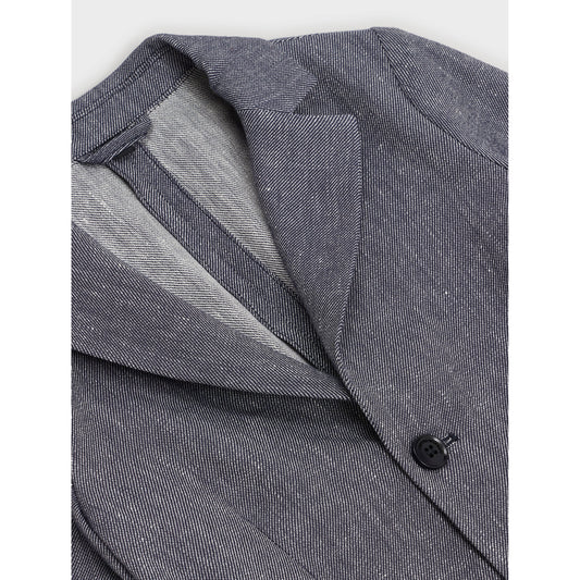 Emporio Armani Boys Linen Blazer_Blue 3L4GJ2