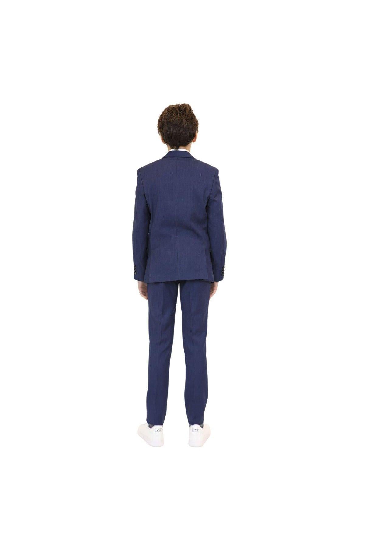 Tallia Boys Skinny Blue Birdseye Suit-NorthBoys