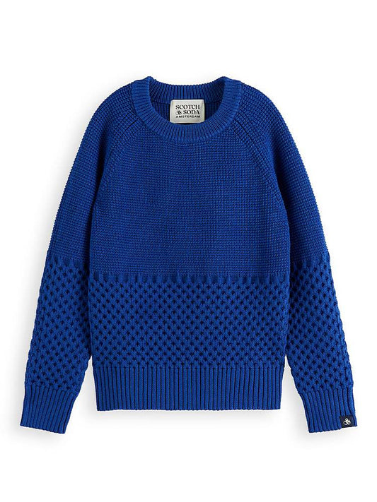 Scotch & Soda Boys Cable Knit Pullover _Blue 167733-4869